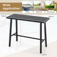92 cm Patio Counter Height Bar Table Rectangular High Pub Table