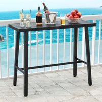 92 cm Patio Counter Height Bar Table Rectangular High Pub Table
