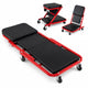 92cm 3-in-1 Folding Mechanic Creeper with 6 Swivel Wheels and Adjustable Seat