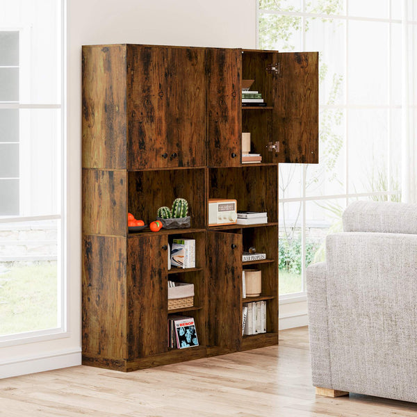 Kitchen Pantry Storage Cabinet 166 cm Tall Modern Hutch Cabinet w/ Open Shelves