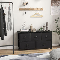 5 Drawer Storage Organizer Unit Horizontal Storage Cube Dresser Unit