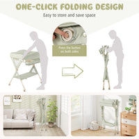 Baby Changing Table, Foldable Diaper Changing Station w/ Water Basin