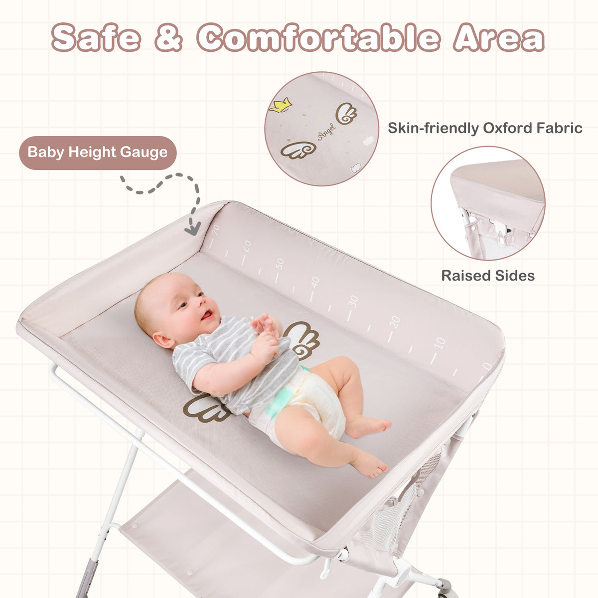 Portable Folding Baby Changing Table for Infant Newborn Nursery