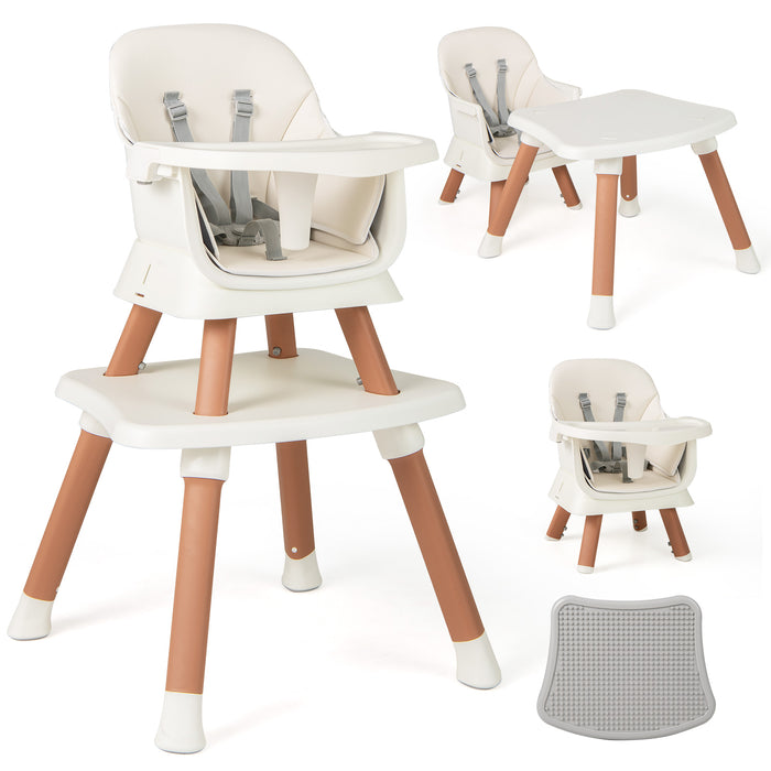 8 in 1 Baby Highchair, Convertible High Chair for Infants w/Adjustable & Washable Tray