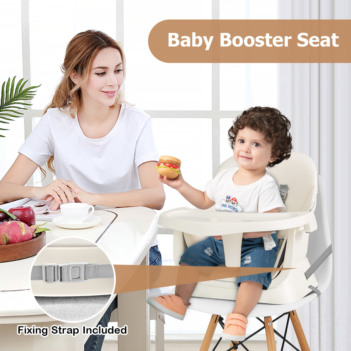 8 in 1 Baby Highchair, Convertible High Chair for Infants w/Adjustable & Washable Tray