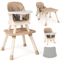 8 in 1 Baby Highchair, Convertible High Chair for Infants w/Adjustable & Washable Tray