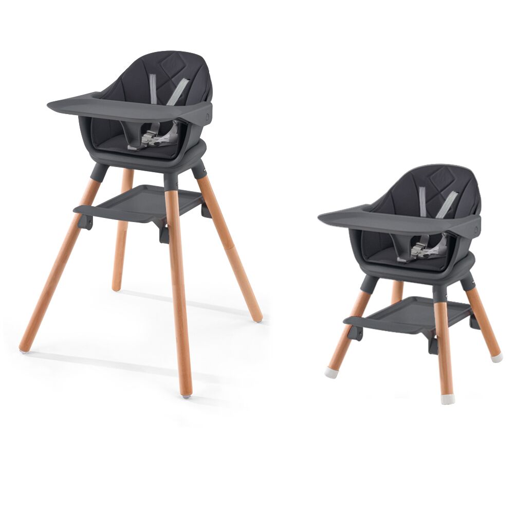6-in-1 Convertible Wooden Baby High Chair