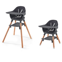 6-in-1 Convertible Wooden Baby High Chair