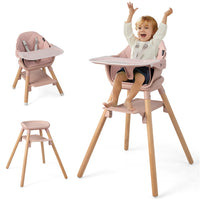 6-in-1 Convertible Wooden Baby High Chair