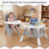 15-in-1 Convertible Baby High Chair, Multifunctional Kids Table & Chair Set