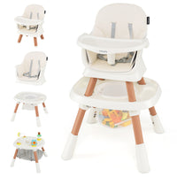 15-in-1 Convertible Baby High Chair, Multifunctional Kids Table & Chair Set