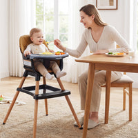 9-in-1 Convertible High Chair, Infants Booster Seat w/Harness and Waterproof Seat Cushion