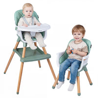 9-in-1 Convertible High Chair, Infants Booster Seat w/Harness and Waterproof Seat Cushion