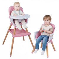 9-in-1 Convertible High Chair, Infants Booster Seat w/Harness and Waterproof Seat Cushion