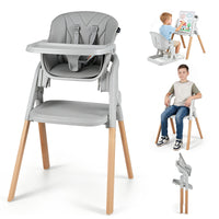 7-in-1 Convertible Foldable Baby High Chair w/Adjustable Tray