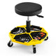 150 kg Capacity Pneumatic Rolling Mechanic Stool, Adjustable Roller Seat with Padded Seat