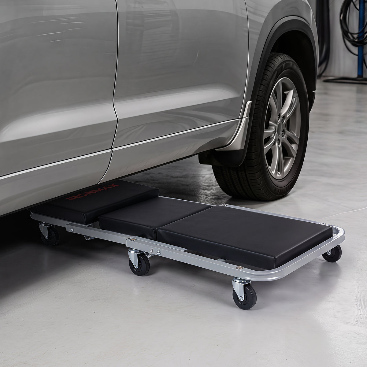 36"/40" 2-in-1 Mechanic Creeper & Z-Seat with 6 Swivel Casters