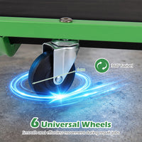 Foldable Automotive Creeper with 360° Swivel Wheels