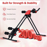 Ab Workout Equipment Foldable with 6 Inclined Angles and LCD Monitor