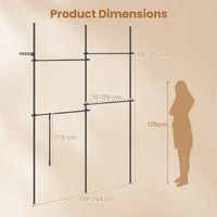 Giantex Adjustable Floor to Ceiling Clothes Rack
