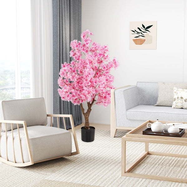 120cm Artificial Cherry Blossom Tree No Assembly Needed with Base