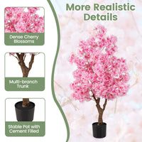 120cm Artificial Cherry Blossom Tree No Assembly Needed with Base