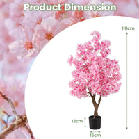 120cm Artificial Cherry Blossom Tree No Assembly Needed with Base