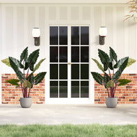 Artificial Rainbow Taro Tree 160cm Tall Fake Pre-potted Plant with 11 Faux Leaves