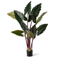 Artificial Rainbow Taro Tree 160cm Tall Fake Pre-potted Plant with 11 Faux Leaves