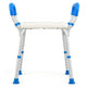 Bath Chair Shower Bench w/Detachable Padded Arms, Anti-Slip Rubber Feet