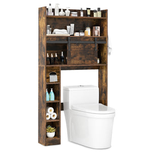 Giantex Over The Toilet Storage Cabinet, Farmhouse Bathroom Organizer