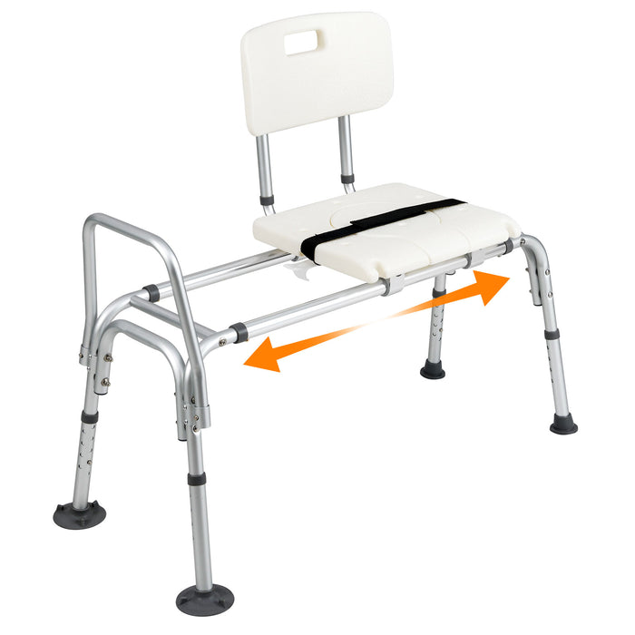 Sliding Tub Transfer Bench, Height Adjustable Inside Bathtub Chair