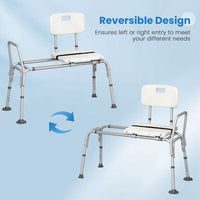 Sliding Tub Transfer Bench, Height Adjustable Inside Bathtub Chair