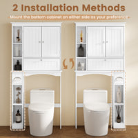 Over the Toilet Storage Cabinet, Above Toilet Storage Rack with 2 Doors