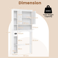 Over the Toilet Storage Cabinet, Above Toilet Storage Rack with 2 Doors
