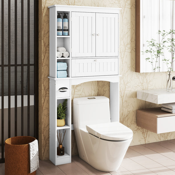 Over the Toilet Storage Cabinet, Above Toilet Storage Rack with 2 Doors
