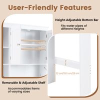 Over the Toilet Storage Cabinet, Above Toilet Storage Rack with 2 Doors