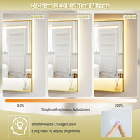 LED Bathroom Mirror with Anti-Fog Function and Adjustable Brightness