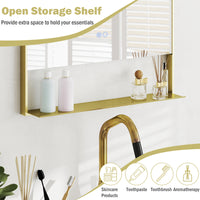 LED Bathroom Mirror with Anti-Fog Function and Adjustable Brightness