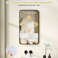LED Bathroom Mirror with Anti-Fog Function and Adjustable Brightness