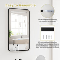 LED Bathroom Mirror with Anti-Fog Function and Adjustable Brightness