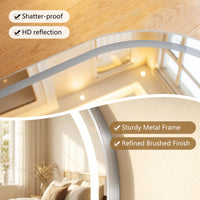 80 x 50 cm Oval LED Bathroom Mirror Wall-Mounted Backlit Vanity Mirror