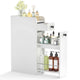 Giantex Slim Storage Cabinet, Narrow Bathroom Cabinet w/Slide Out Drawer & Spacious Top
