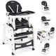 3-in-1 Highchair with Removable 4-Position Tray and Seat Cushion for 6-36 Months