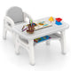 Kids Table and Chair Set, Kids Activity Table w/Cute Dinosaur Shape Chair