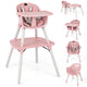5 in 1 Convertible Baby High Chair, Infant Dining Chair Booster Seat w/Removable Tray