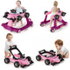 4-in-1 Baby Walker, Foldable Activity Car Baby Walker w/3 Adjustable Height