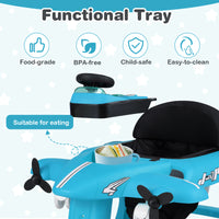 6-in-1 Baby Walker, Foldable Push Walker with Adjustable Height & Speed, Padded Seat