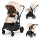 2-in-1 Foldable Baby Stroller with Reversible Seat and Adjustable Backrest