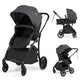 2-in-1 Foldable Baby Stroller with Reversible Seat and Adjustable Backrest